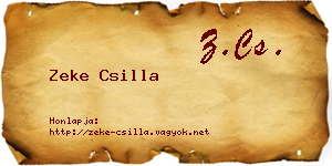 Zeke Csilla névjegykártya