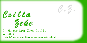 csilla zeke business card